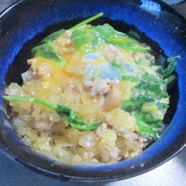 鶏ひき肉の親子丼